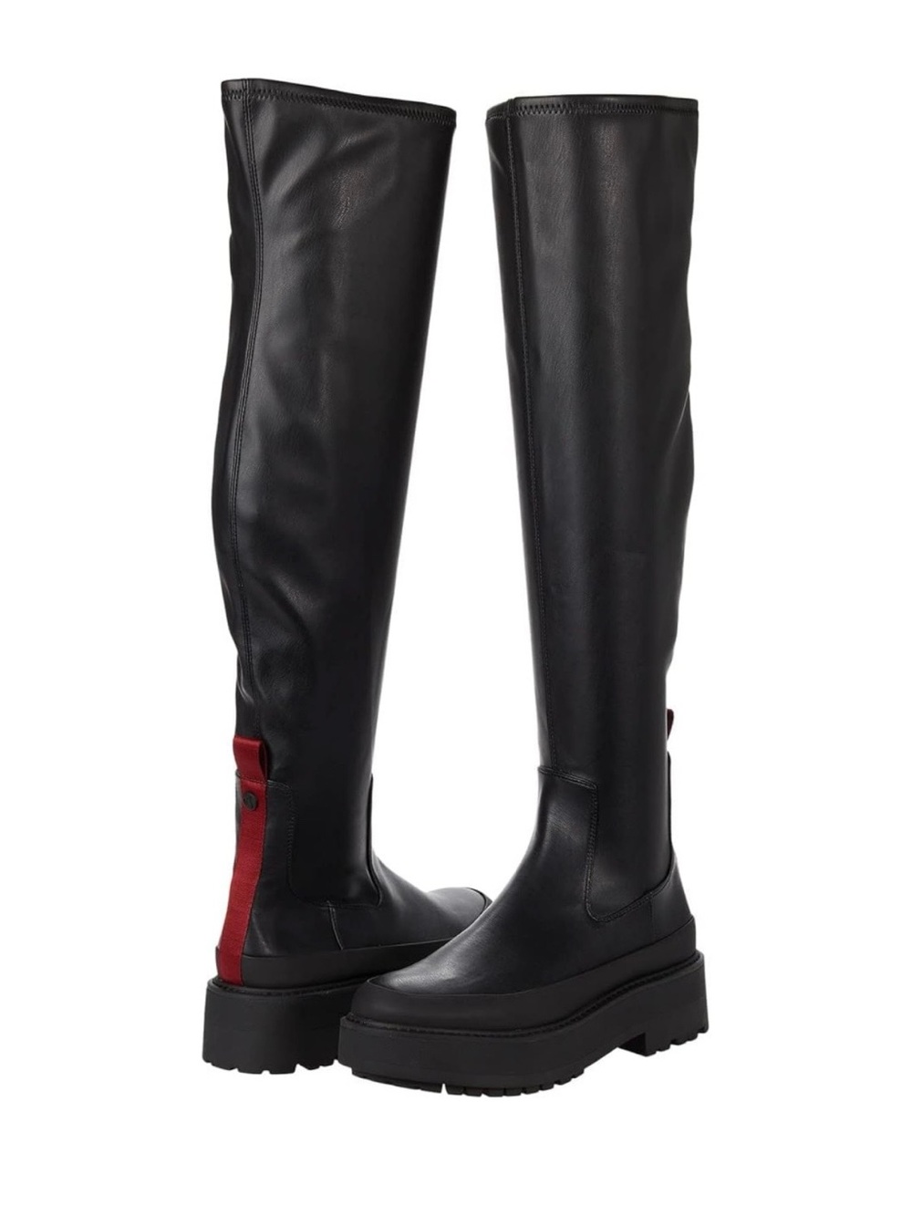 Franco Sarto Black Over-the-Knee Leather Boots
